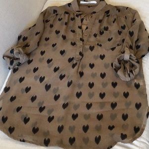 Sheer summer heart blouse